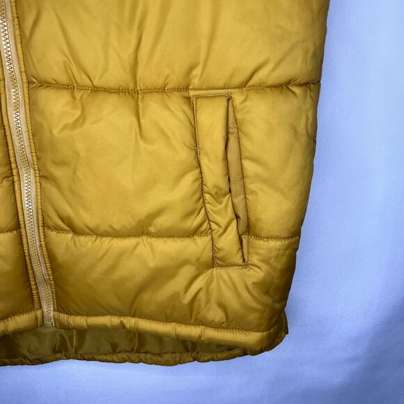 Koman Puffer Vest Mustard Yellow Full Zip Pocket Size Medium - Picture 4 of 13